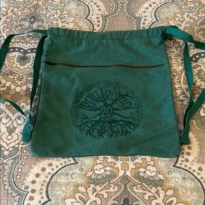 Railroad Earth Green Drawstring Backpack with Logo